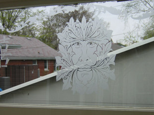 Etched Face Window