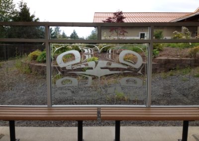 Etched Bus Stop in Alaska