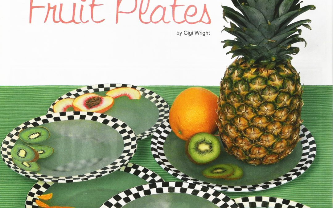 Etched Glass Fruit Plates for Paintworks Magazine