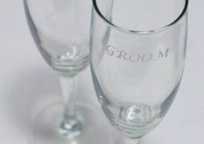 Etched Glasses for Bride & Groom