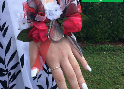 Monogrammed Crystal Prom Corsage