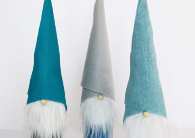 Felt Gnome Upcycled Etched Candy Jar Toppers