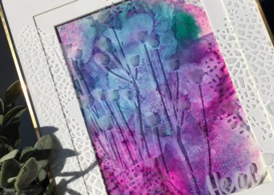 Creating Art with etchall, Stencils and Alcohol Inks
